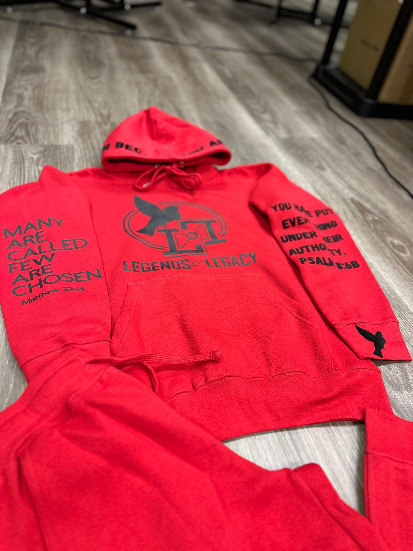 Hoodie Jogger Set Red